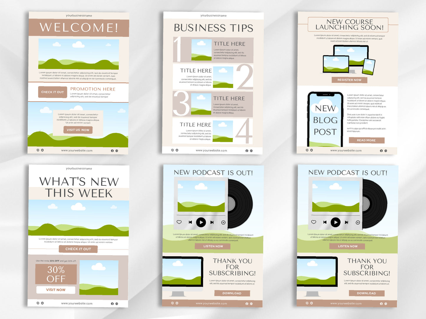 Email Marketing Canva Template, Newsletter Template Kit, Sales Email Template, Mailchimp email templates, Mailchimp Marketing Template