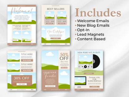Email Marketing Canva Template, Newsletter Template Kit, Sales Email Template, Mailchimp email templates, Mailchimp Marketing Template