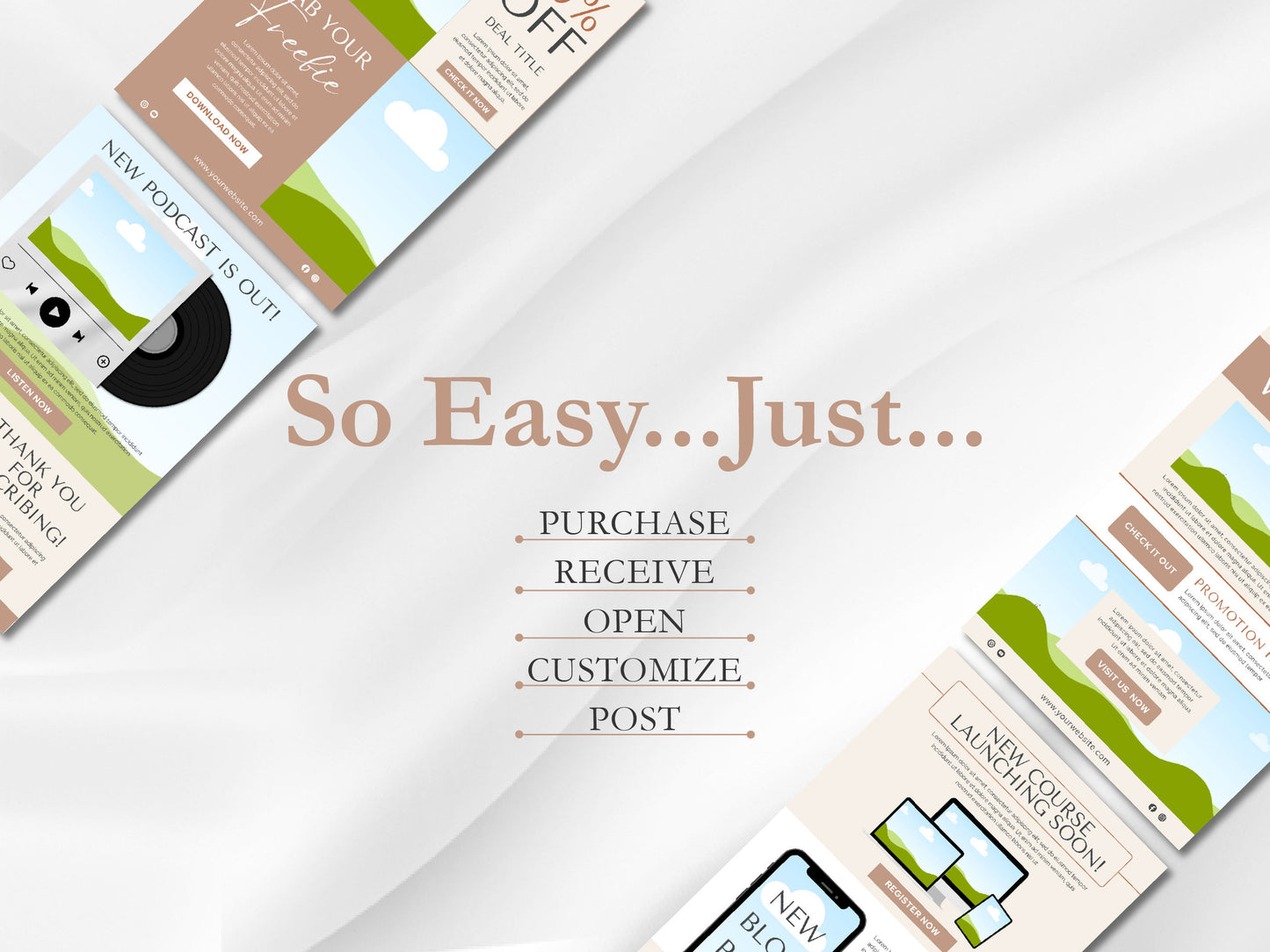 Email Marketing Canva Template, Newsletter Template Kit, Sales Email Template, Mailchimp email templates, Mailchimp Marketing Template