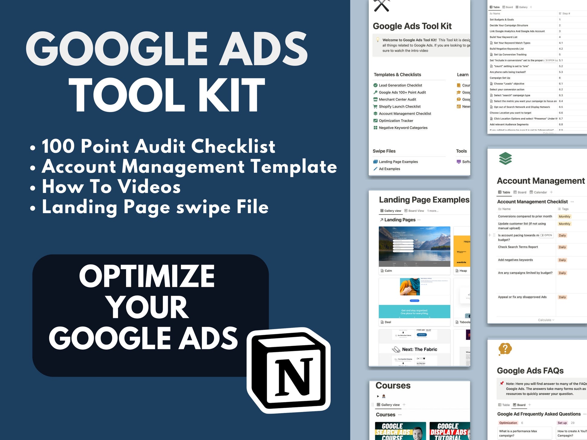 Google Ads Tool Kit (Notion Template)